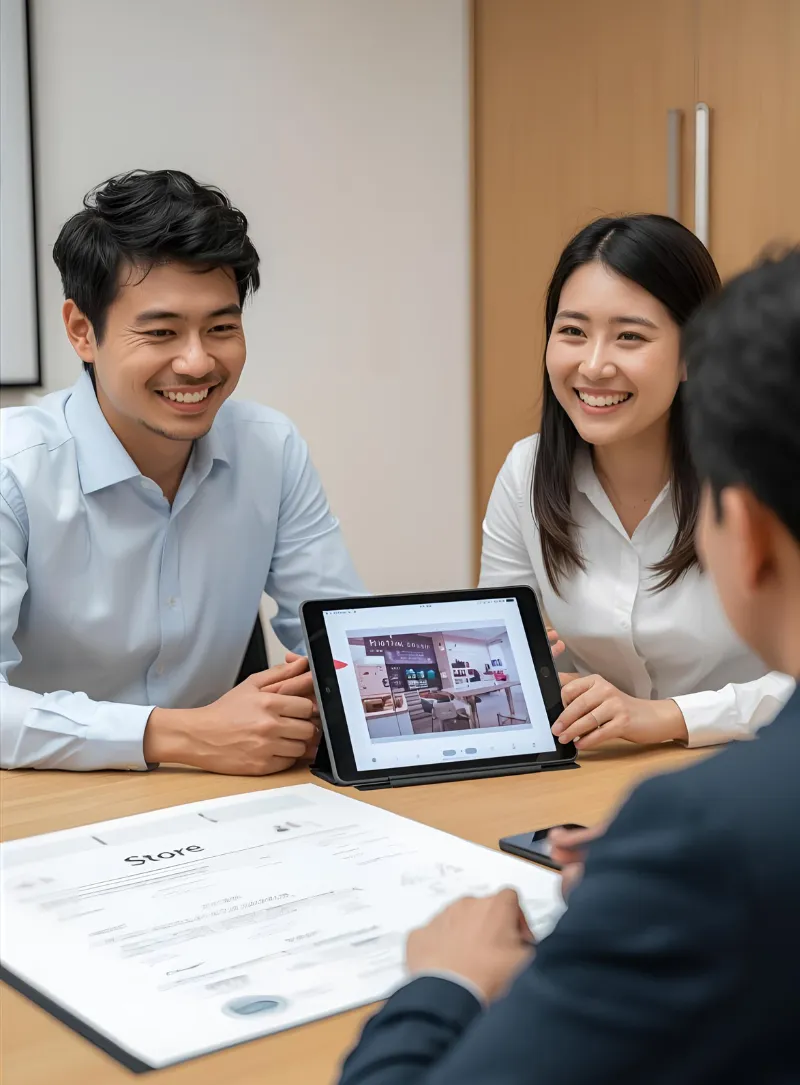 美容室の店舗デザイン打合せ