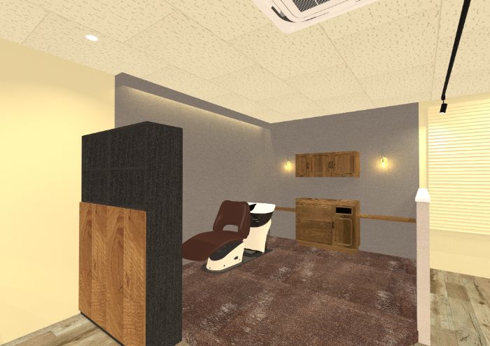 美容室GLANZ CG店内