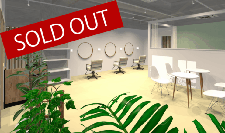 ○の印象を残す美容室店舗デザイン