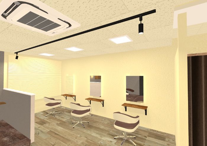 美容室GLANZ CG店内