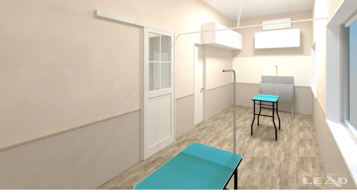 白ベースなペットサロンデザイン