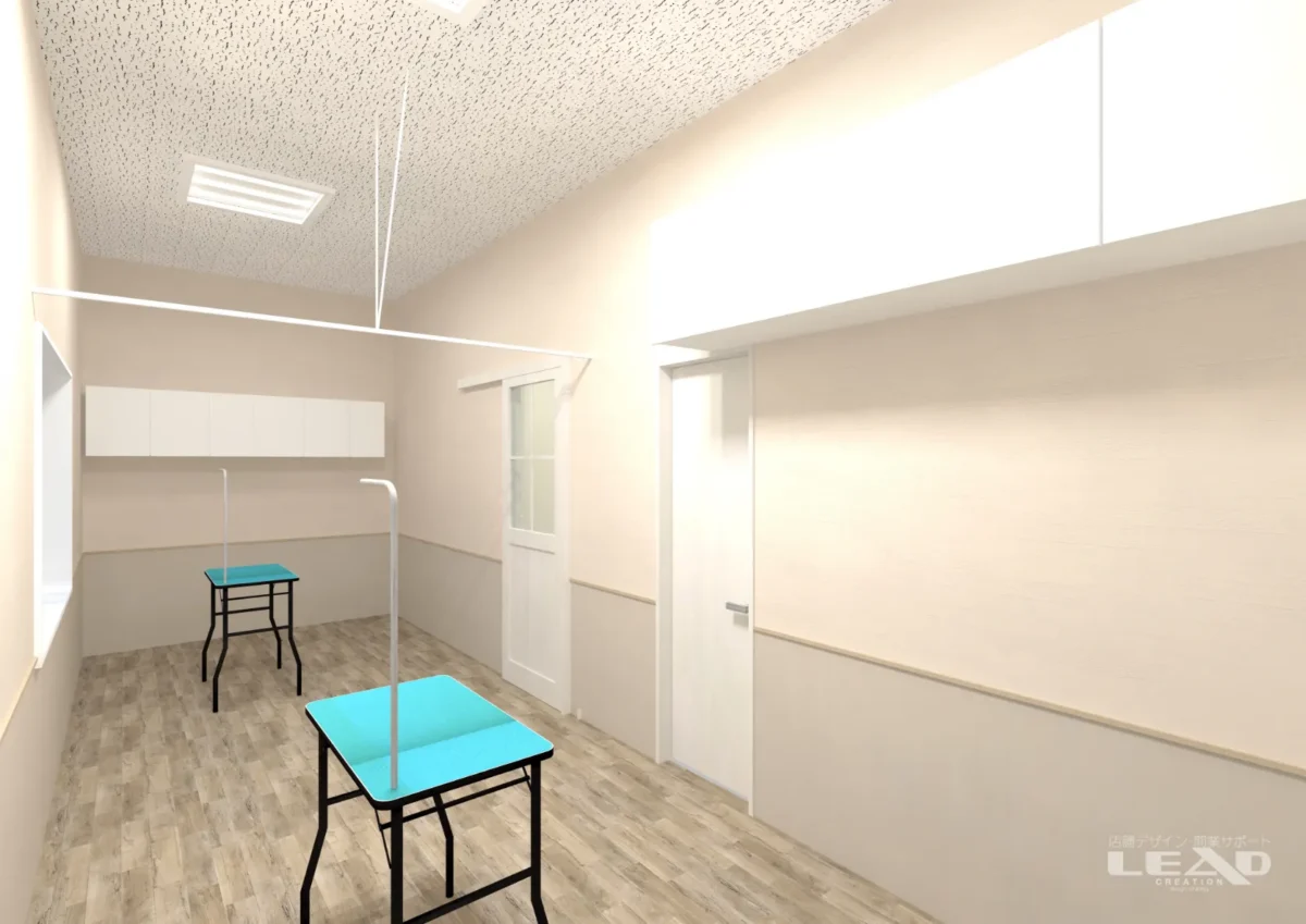 白ベースなペットサロンデザイン