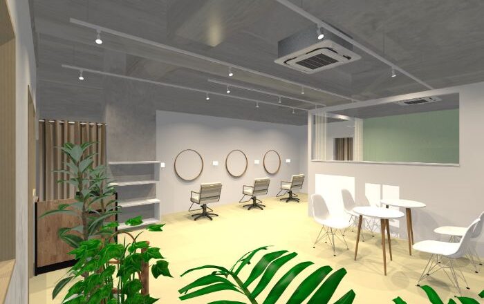 美容室 hair make manoCG 店内
